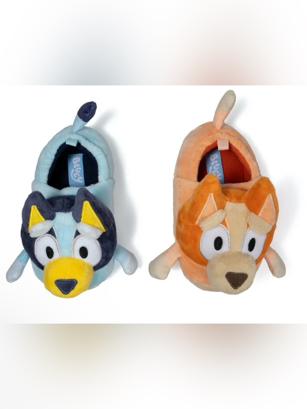 Bluey Plush Puppy Toddler 3D Slippers - Blue and Orange Size 9/10 NWT - Picture 2 of 5